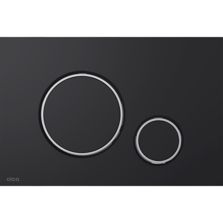 Ovládací tlačítko pro předstěnové instalační systémy, černá-mat/chrom-lesk