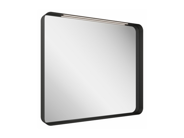 Zrcadlo STRIP I 800x700 černé s osvětlením
