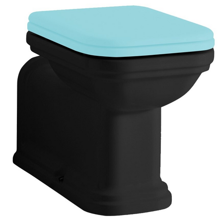 WALDORF WC mísa stojící, 37x65cm, spodní/zadní odpad, černá mat
