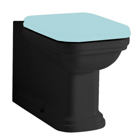 WALDORF WC kombi mísa 40x68cm, spodní/zadní odpad, černá mat