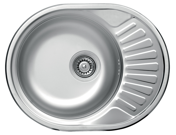 Dřez 45x58 s odkapem a přepadem nerez