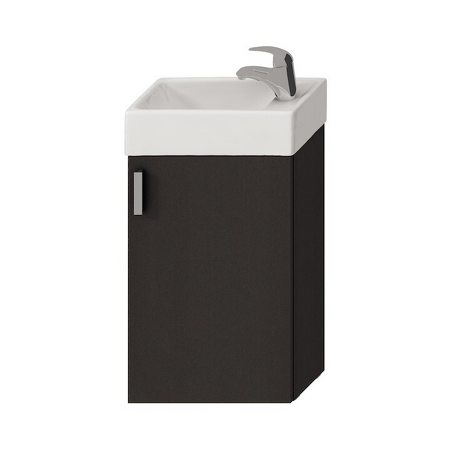 Skříňka, 1 dveře levé/pravé, vč. umyvadlo 400x230 mm  Petit Tmavý dub H4535111753021