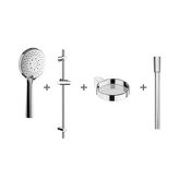 Sprchová sada, Ø 130 mm, 4 funkce, sprchová tyč, mýdelník chrom, sprchová hadice, chrom Cubito N Chrom H3651X00044721 náhledová fotka produktu