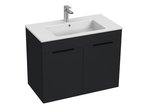 Skříňka, 2 dveře, vč. umyvadla 800x430 mm Cube Bílá H4537521763001