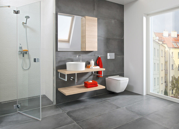 Sprchové dveře jednokřídlé s pevným segmentem, levé, stříbrný lesklý profil Pure Stříbrná/Transparentní sklo H2544200026681