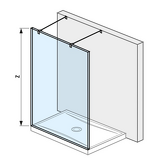 Skleněná stěna walk-in pro sprchovou vaničku 1400x800/900 mm Cubito pure Stříbrná/Transparentní sklo H2674220026681 náhledová fotka produktu