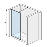 Skleněná stěna walk-in pro sprchovou vaničku 1200/1300x800/900 mm Cubito pure Stříbrná/Transparentní sklo H2674290026681 náhledová fotka produktu