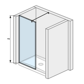 Skleněná stěna walk-in pro sprchovou vaničku 1400x800/900 mm Cubito pure Stříbrná/Transparentní sklo H2684200026681 náhledová fotka produktu
