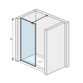 Skleněná stěna walk-in pro sprchovou vaničku 900x900 mm Cubito pure Stříbrná/Transparentní sklo H2694270026681 náhledová fotka produktu