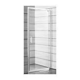 Sprchové dveře, pivotové, jednodílné, levé/pravé, bílý profil Lyra Plus Sklo matné stripy H2543810006651 náhledová fotka produktu