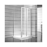 Sprchové dveře, skládací, levé/pravé, bílý profil Lyra Plus Sklo transparentní H2553810006681 náhledová fotka produktu