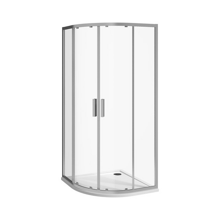 Sprchový kout, čtvrtkruh, stříbrný lesklý profil Nion Stříbrná/Transparentní sklo H2532N30026681