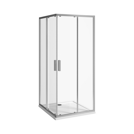 Sprchový kout, čtverec, stříbrný lesklý profil Nion Stříbrná/Dekor arctic H2512N10026661