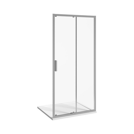 Sprchové dveře, dvoudílné, levé/pravé Nion Stříbrná/Transparentní sklo H2422N40026681