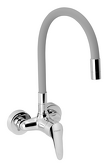 Dřezová baterie s elastickým ramenem 100mm, stříbrošedá-chr. náhledová fotka produktu
