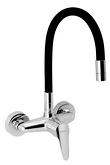 Dřezová baterie s elastickým ramenem 150mm, černá-chrom náhledová fotka produktu