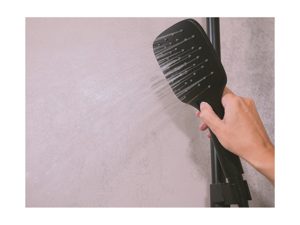 TD F 091.20 Sprchový sloup s termostat. bat. a setem, černý