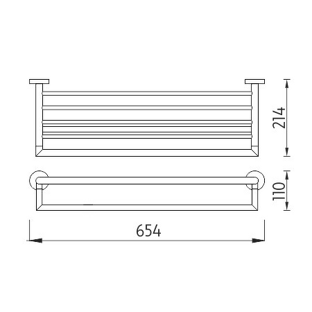 Police na ručníky, 65 cm.