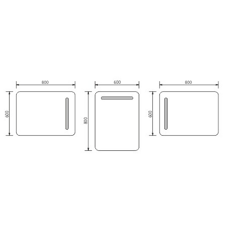 LED zrcadlo 600x800