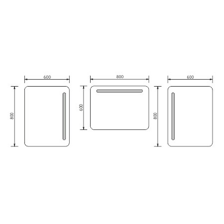 LED zrcadlo 800x600
