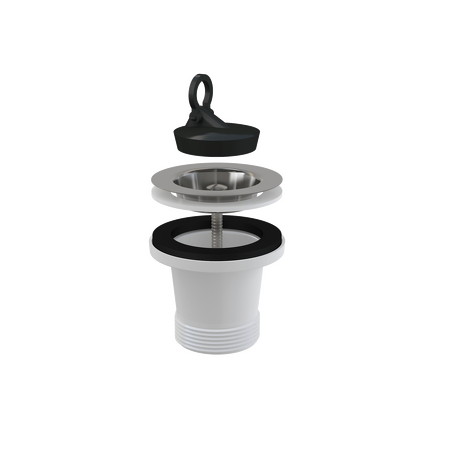 Výpust dřezová zvýšená 6/4" s nerezovou mřížkou DN70