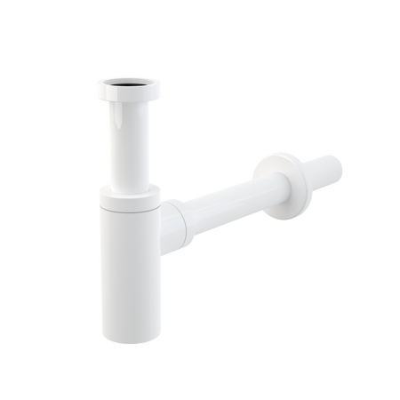 Sifon umyvadlový DN32 DESIGN celokovový, kulatý, bílá