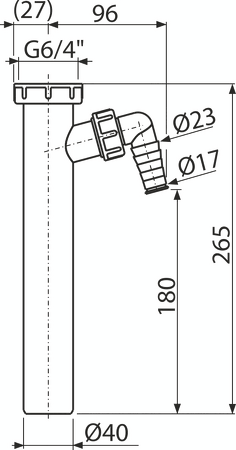 Mezikus s převlečnou maticí 6/4" a jednou přípojkou