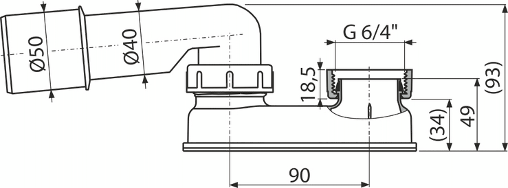 Zápachová uzávěra snížená