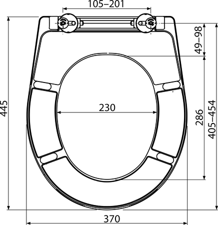 WC sedátko univerzální, Duroplast