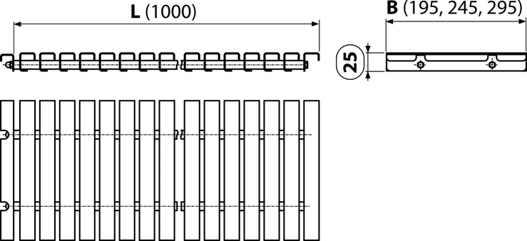 Bazénový rošt bez protiskluzu
