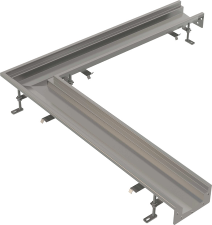 Průmyslový krabicový žlab rohový 1 m, nerez AISI 316L