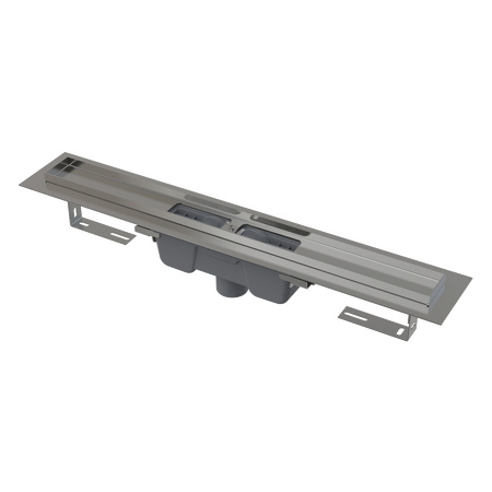 Podlahový žlab s okrajem pro perforovaný rošt, svislý odtok