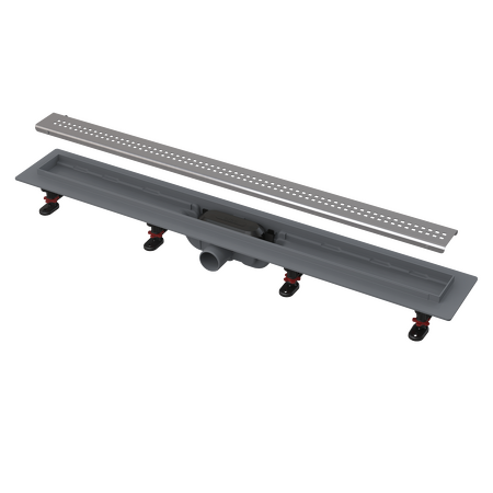 Podlahový žlab s okrajem pro perforovaný rošt