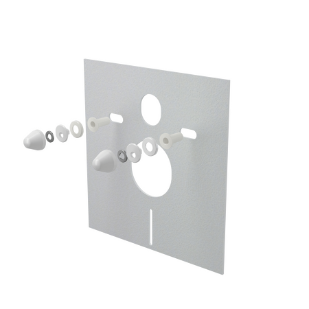 Izolační deska pro závěsné WC a bidet s příslušenstvím a krytkou (bílá)