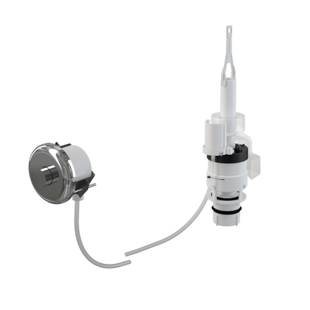 Oddálené pneumatické splachování ruční, chrom-lesk, zabudování: do zdi