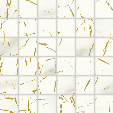 Cava, WDM06831, mozaika, 5 x 5 cm, bílozlatá
