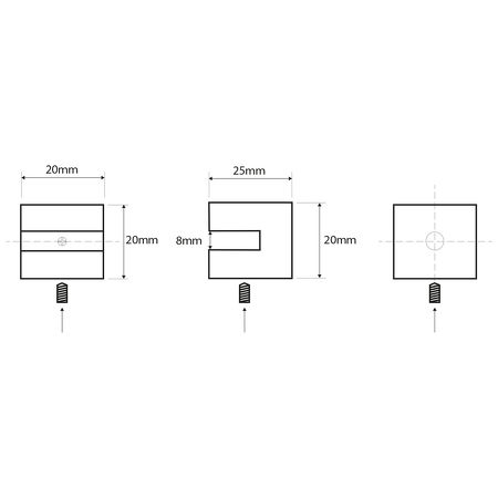 ASOFFI držáky skleněné poličky 8mm, chrom