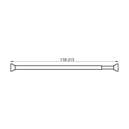 Teleskopická rozpěrná tyč 118-215cm, bílá