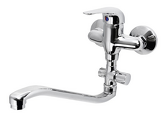 AQUALINE 35 nástěnná umyvadlová/vanová baterie, rozteč 100mm, chrom náhledová fotka produktu