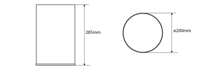 Odpadkový koš bez víka 9l, broušený nerez