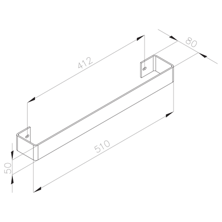 COLONNA držák ručníků 510x80mm, broušený nerez