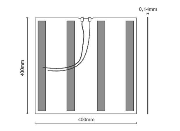 Elektrická topná folie pod zrcadlo 38W, 40x40 cm