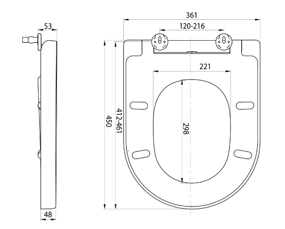 DONA WC sedátko, Soft Close, bílá