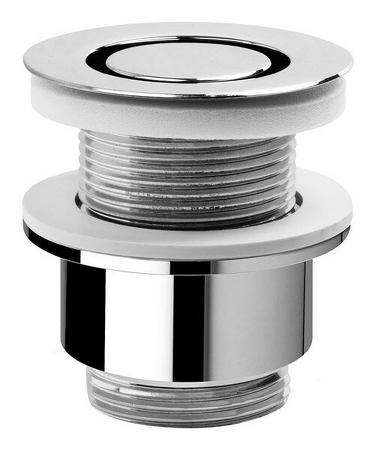Umyvadlová výpust 5/4“, neuzavíratelná, design krytka, tl.30-45mm, chrom