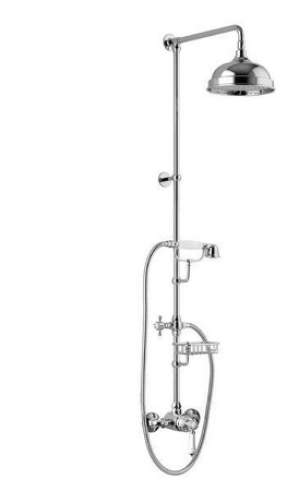 VIENNA sprch. sloup s pákovou baterií, mýdlenka, v. 1291mm, chrom