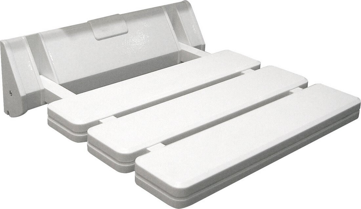 Sklopné sedátko do sprchového koutu, 32x33cm, bílá