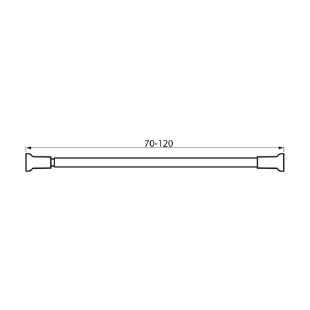 SAPHO Teleskop. rozpěr. tyč 70-120cm,leštěný nerez