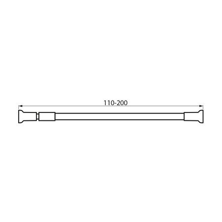 Teleskopická rozpěrná tyč 110-200 cm, hliník, bílá