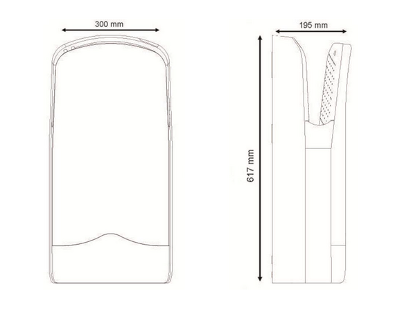 V-JET tryskový osoušeč rukou 1760 W, bílá