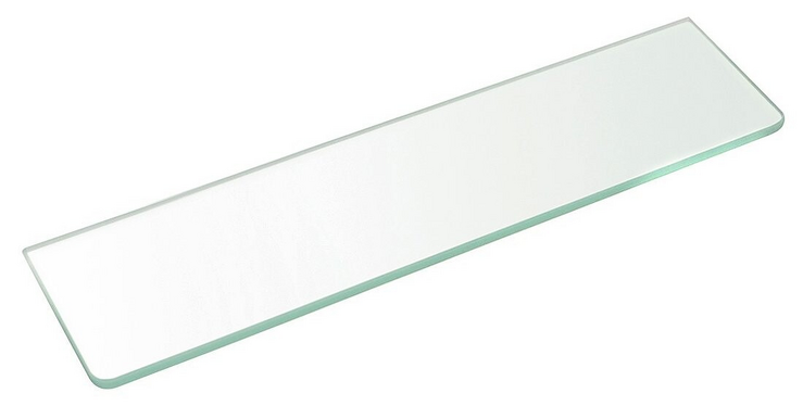 Police 500x100x8mm, čiré sklo
